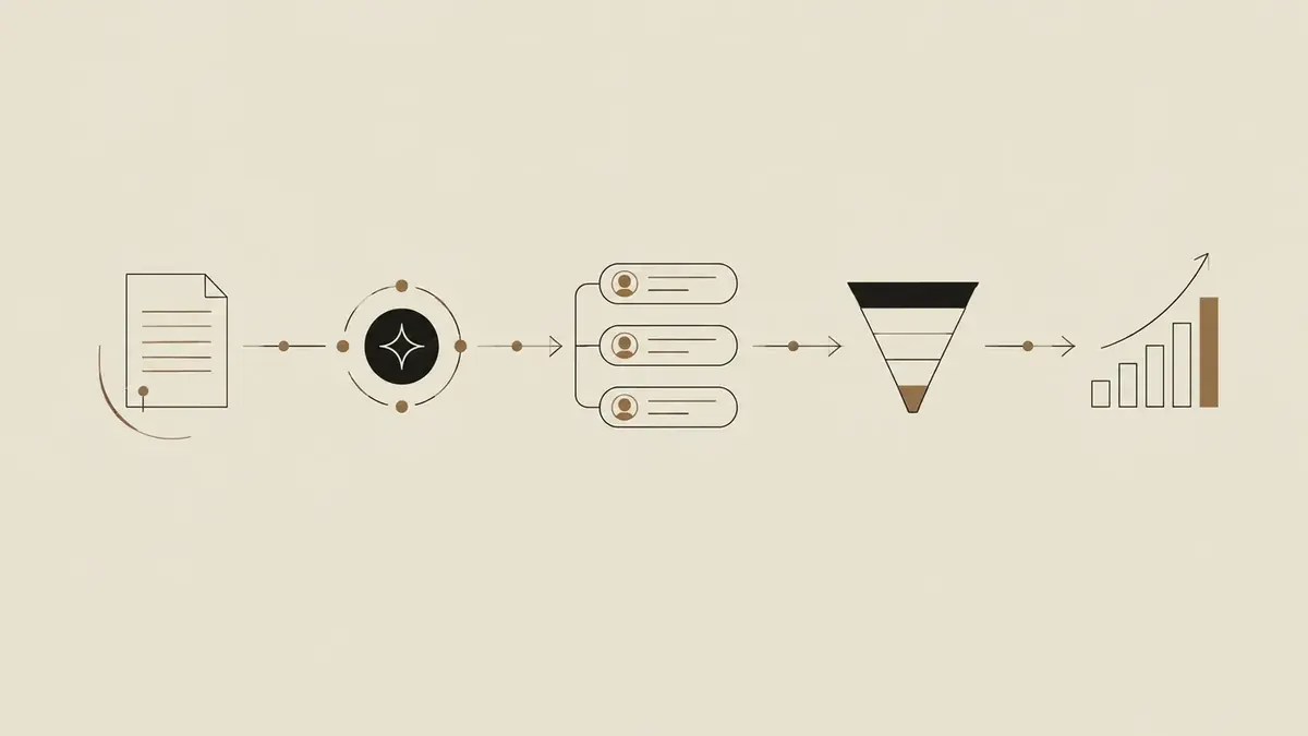 El marco probado de marketing de contenidos con IA: cómo convertir artículos en pipeline