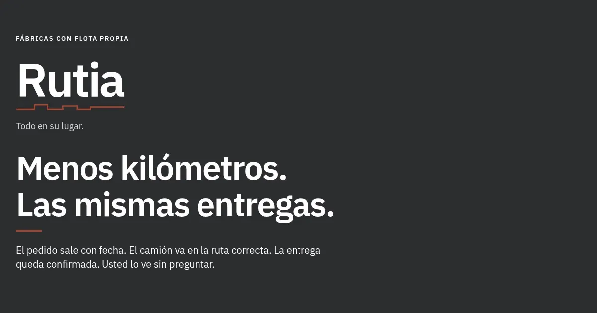 Portada de Rutia: menos kilómetros, las mismas entregas.